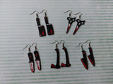 bloody horror earrings