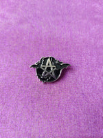 bats pentagram pin badge