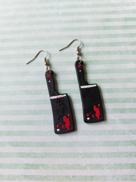 bloody cleaver earrings