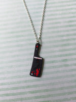 bloody cleaver necklace