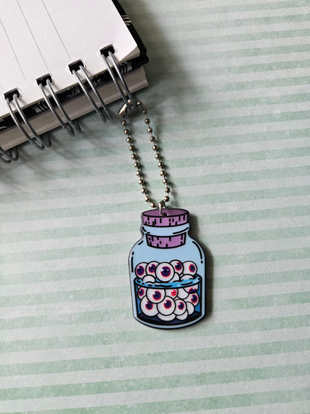 eyeball jar planner charm