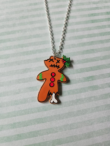 gingerdead man necklace