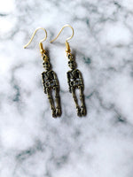 skeleton earrings (gold plated) 