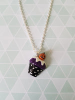 Halloween Cupcake Necklace - Pumpkin