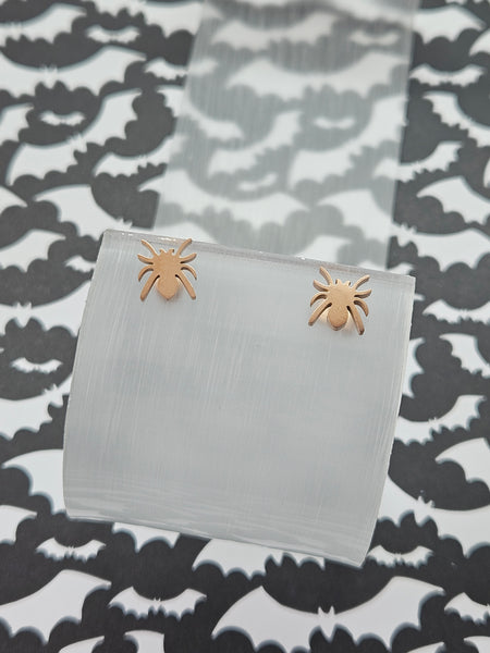 rose gold spider stud earrings