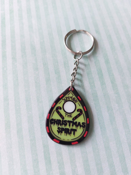 "summon the christmas spirit" planchette keyring