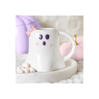 Miss Boo Ghost Shaped Mug with Bow