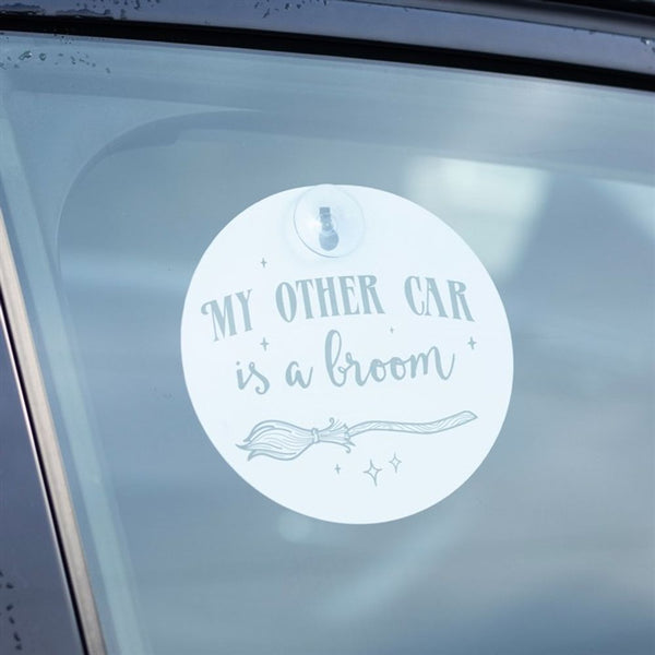 My Other Car is a Broom Window Sign