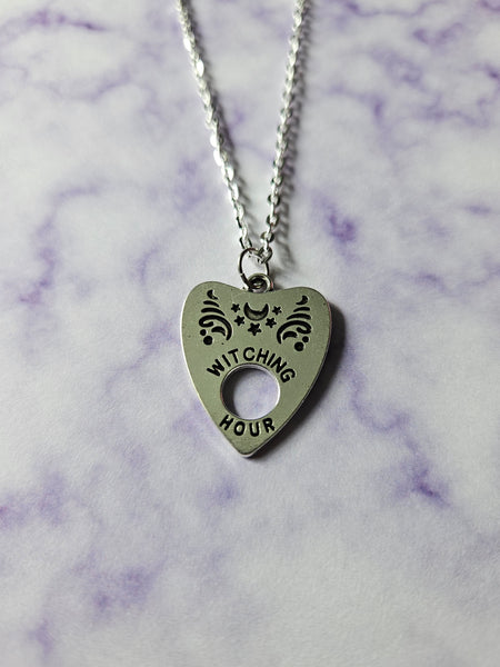 "witching hour" ouija planchette necklace