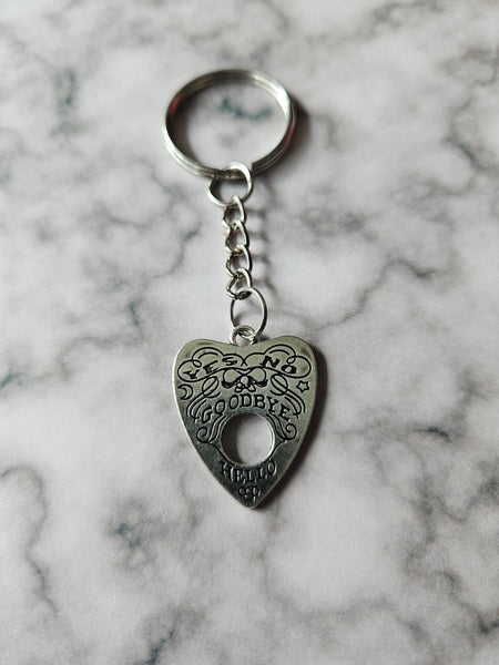 classic ouija planchette keyring 