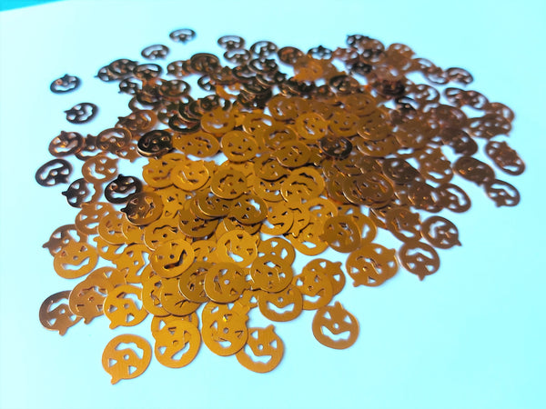 11.5mm orange pumpkin sequins 