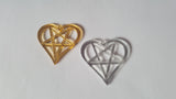 50mm acrylic heart pentagram pendants 