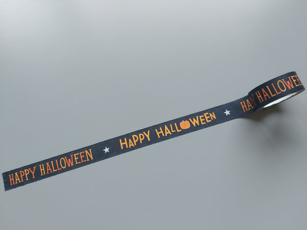 5m roll washi tape - happy halloween - black & orange