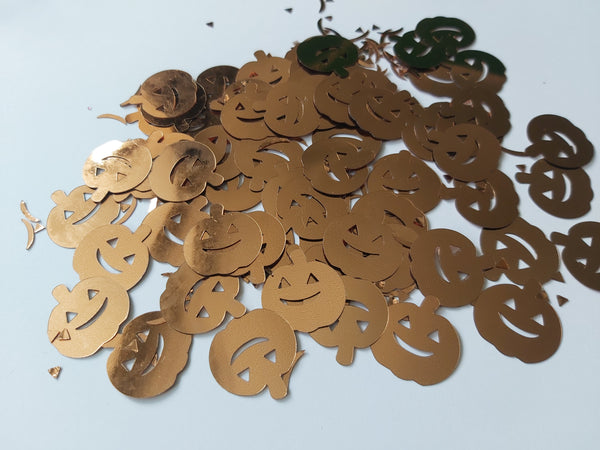 23mm metallic bronze pumpkin sequins