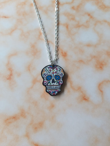 sugar skull necklace