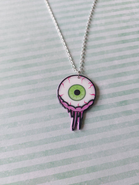 zombie necklace - eyeball 