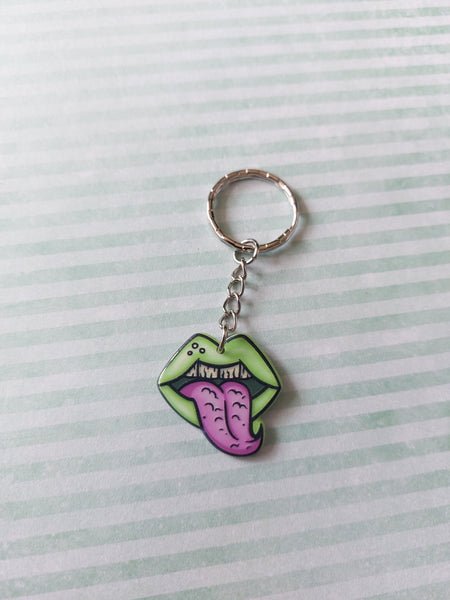 zombie keyring - tongue 