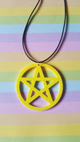 pentagram necklace - yellow